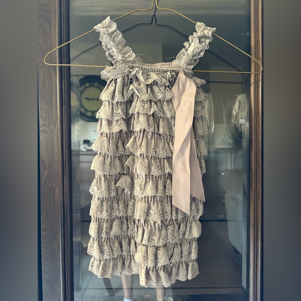 Boutique Lace Ruffle Romper One Piece NWOT